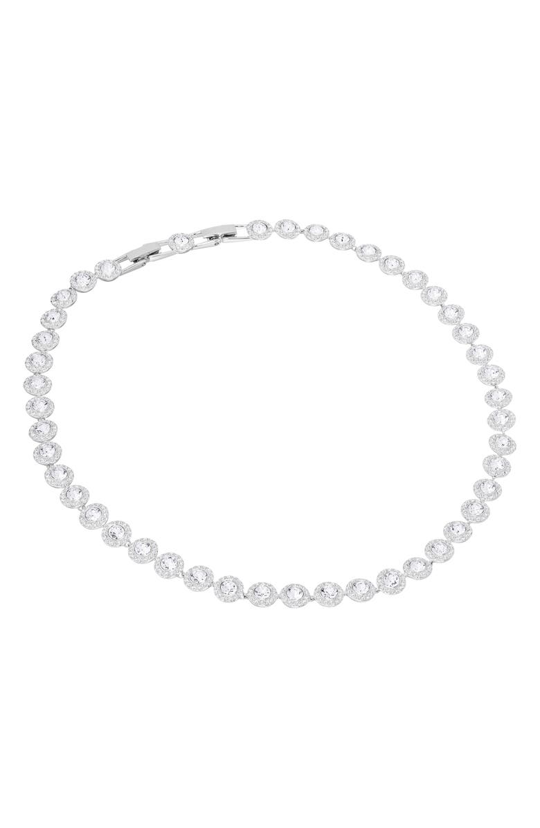 Swarovski Una Necklace, Main, color, White