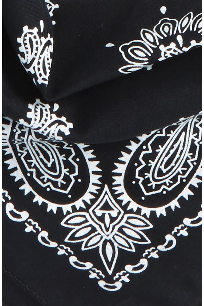Cotton Bandana, Alternate, color, BLACK/ WHITE