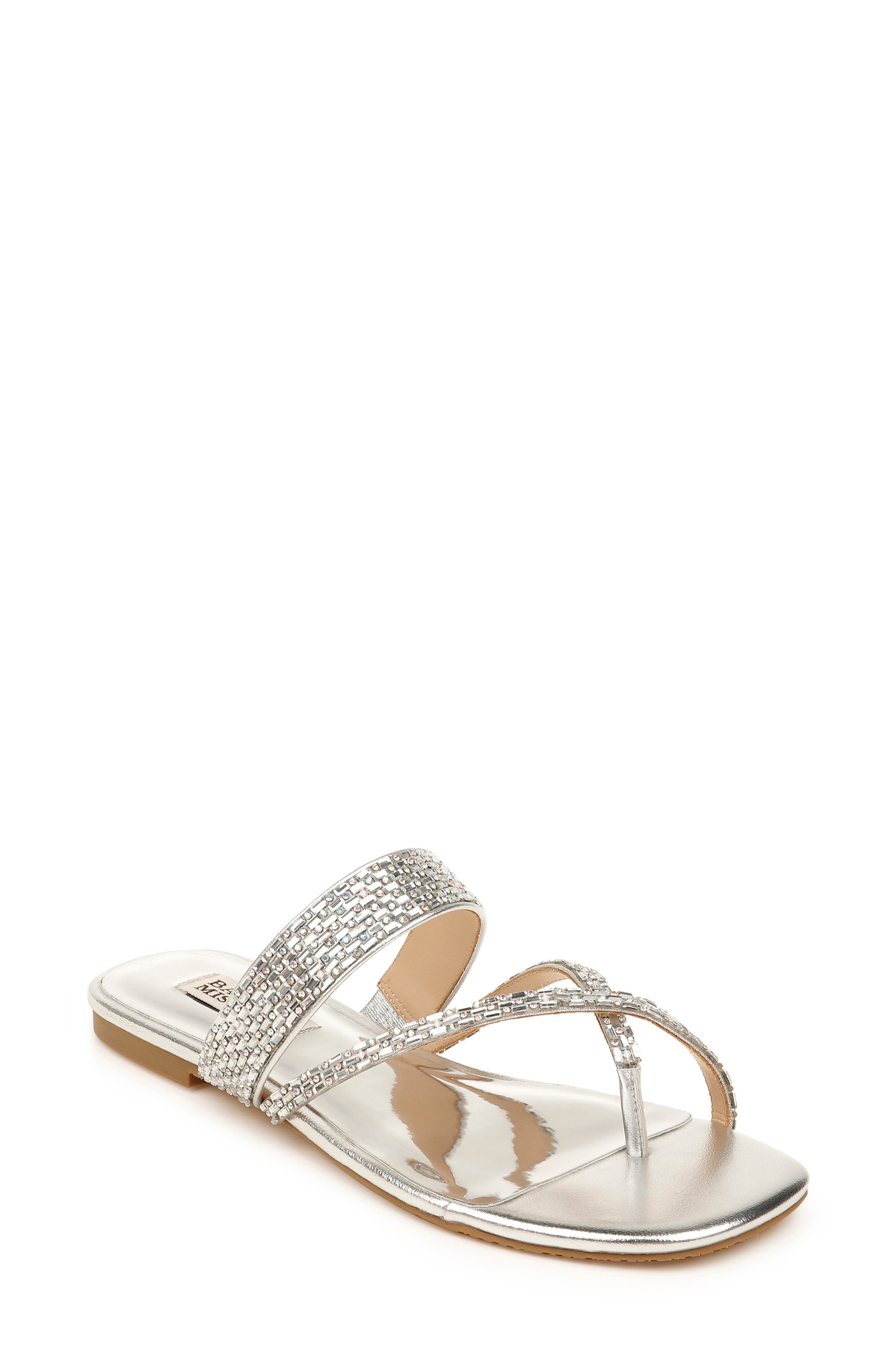 Badgley Mischka Collection Zelah Embellished Sandal, Main, color, 