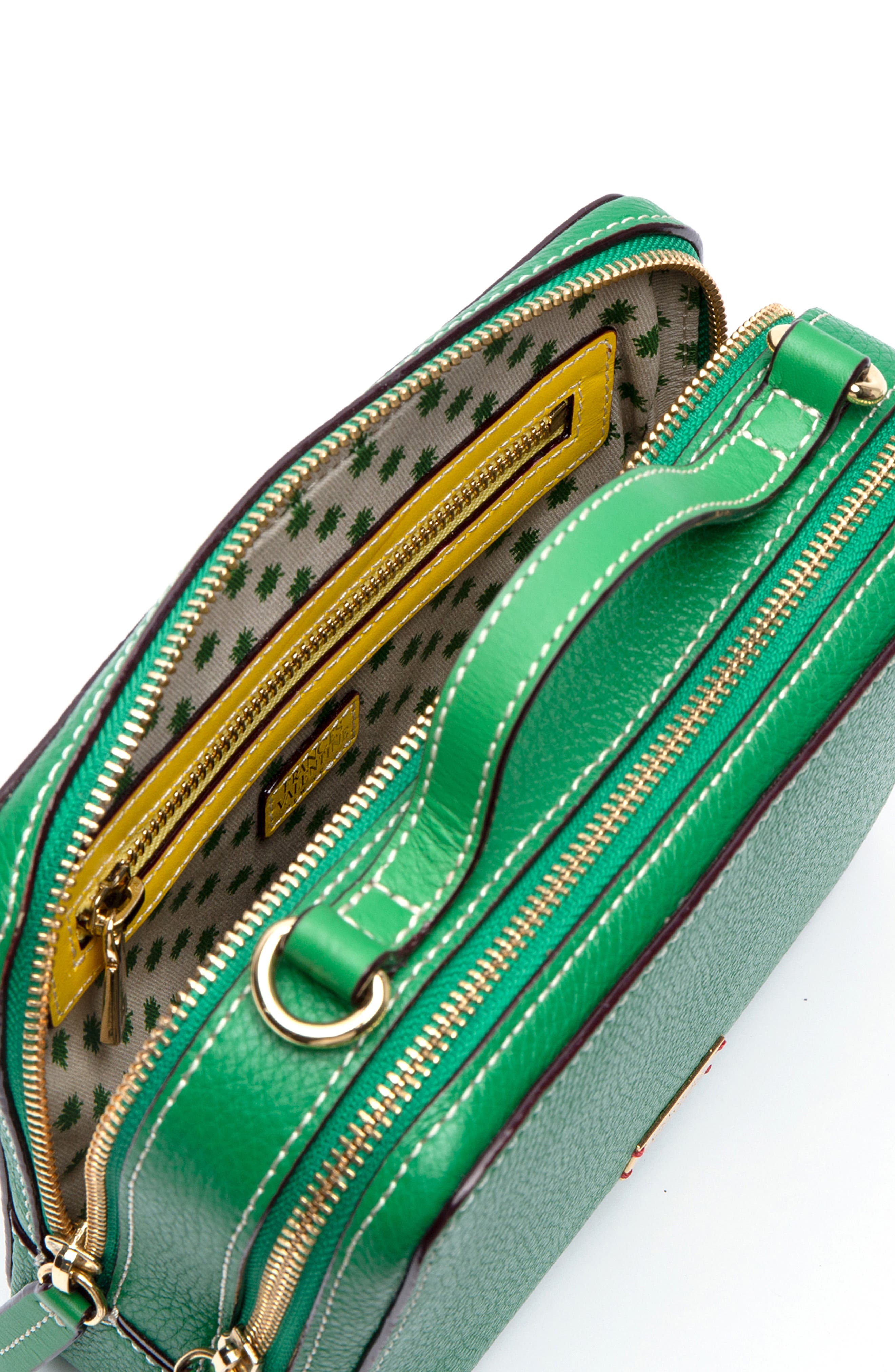 Tumbled Leather Crossbody Bag, Alternate, color, GREEN