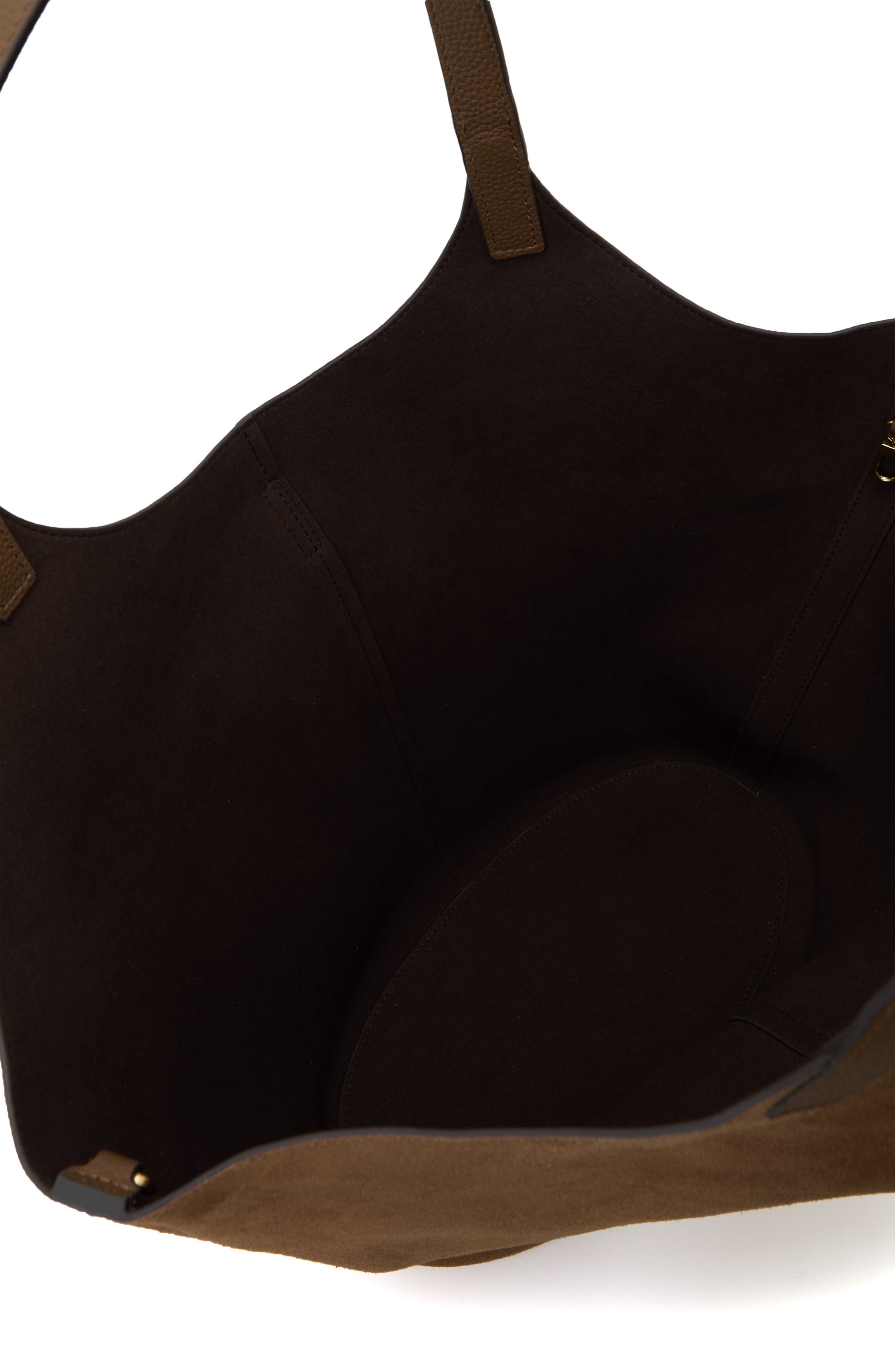 Reiss Lyra Leather & Suede Tote, Alternate, color, Tan