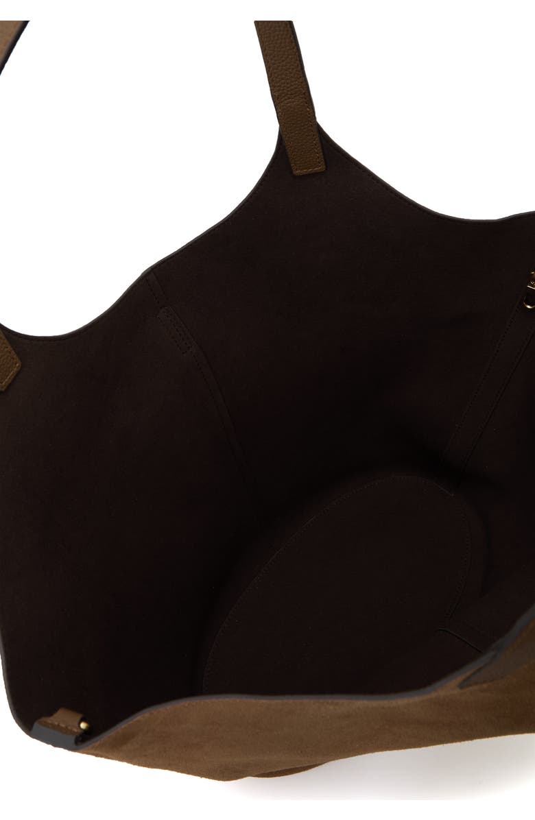 Reiss Lyra Leather & Suede Tote, Alternate, color, Tan