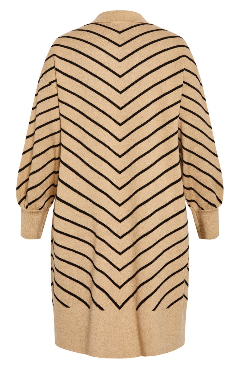 City Chic Elsie Stripe Cardigan, Alternate, color, Stripe