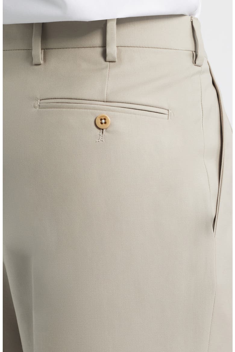 Bennett Straight Leg Pleated Dress Pants, Alternate, color, DARK BEIGE 2