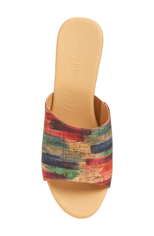 Chocolat Blu Golden Platform Sandal In Multi Cork