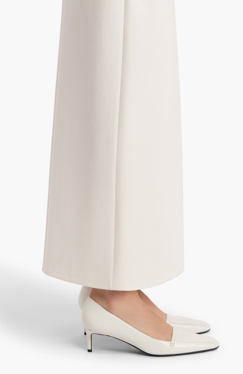 Khaite Lilith Compact Crepe Jersey Maxi Skirt, Alternate, color, Chalk