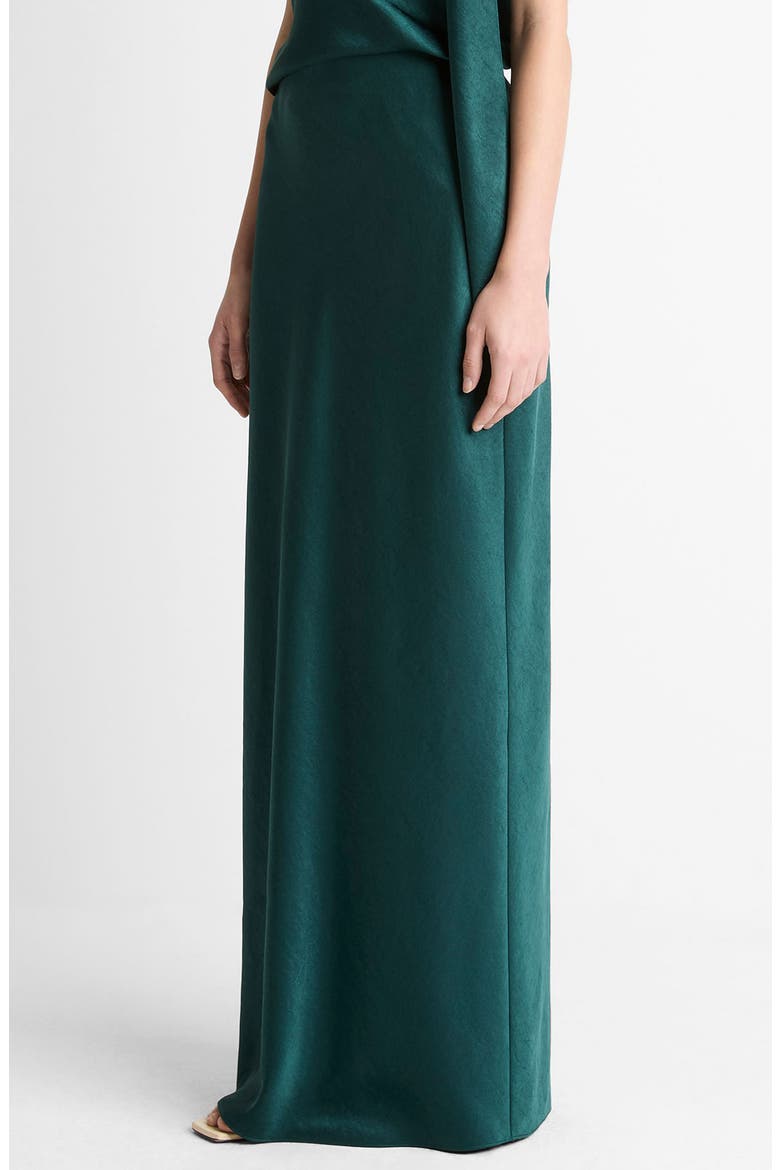 Satin Bias Column Skirt, Alternate, color, JUNIPER