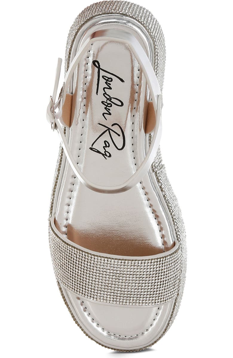 LONDON RAG Nensis Platform Sandal, Alternate, color, Silver