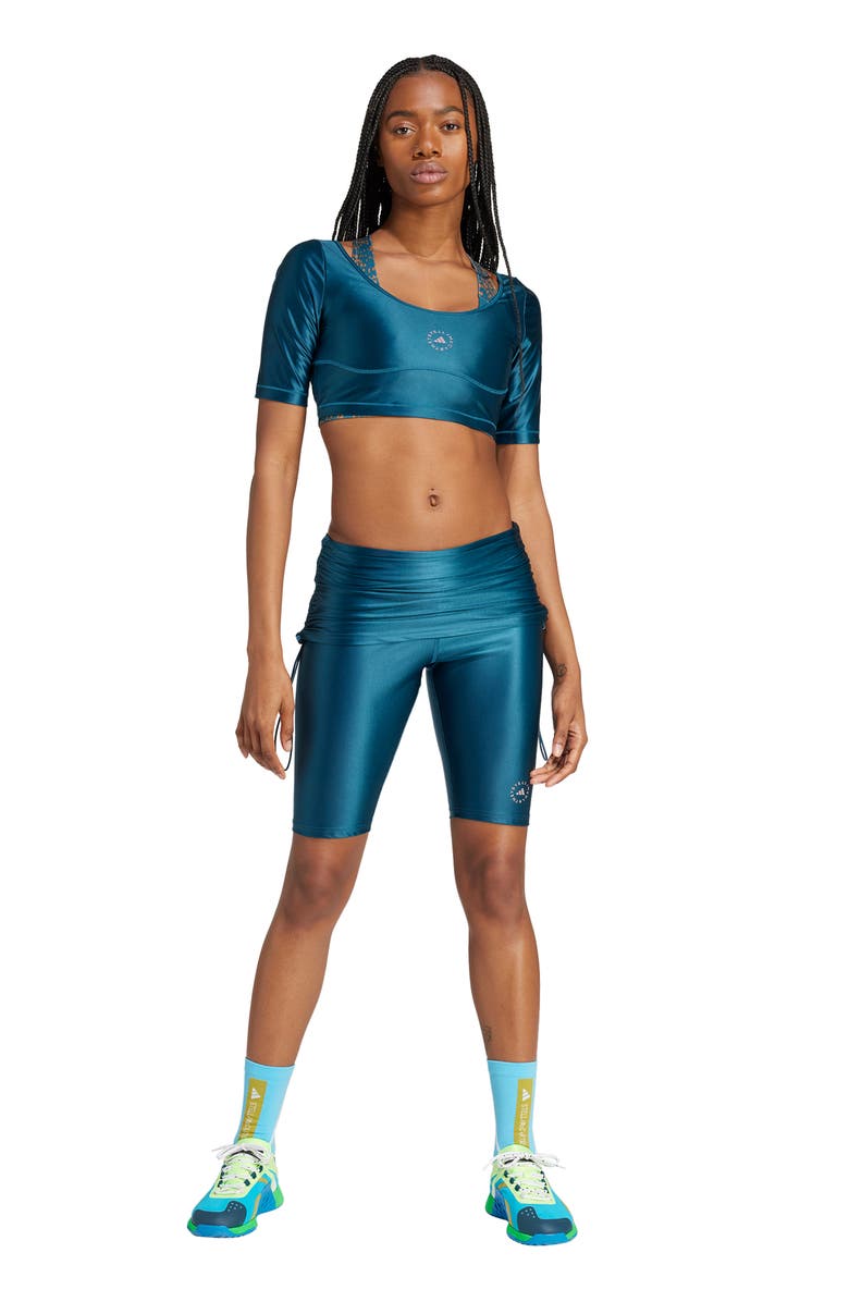 adidas by Stella McCartney Cutout Crop Top, Alternate, color, Tech Mineral
