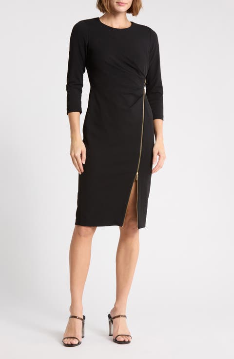calvin klein black dress nordstrom rack Zip Sheath in at Rack, Size 4 skimming sheath dress Women's Calvin Klein Black Dresses