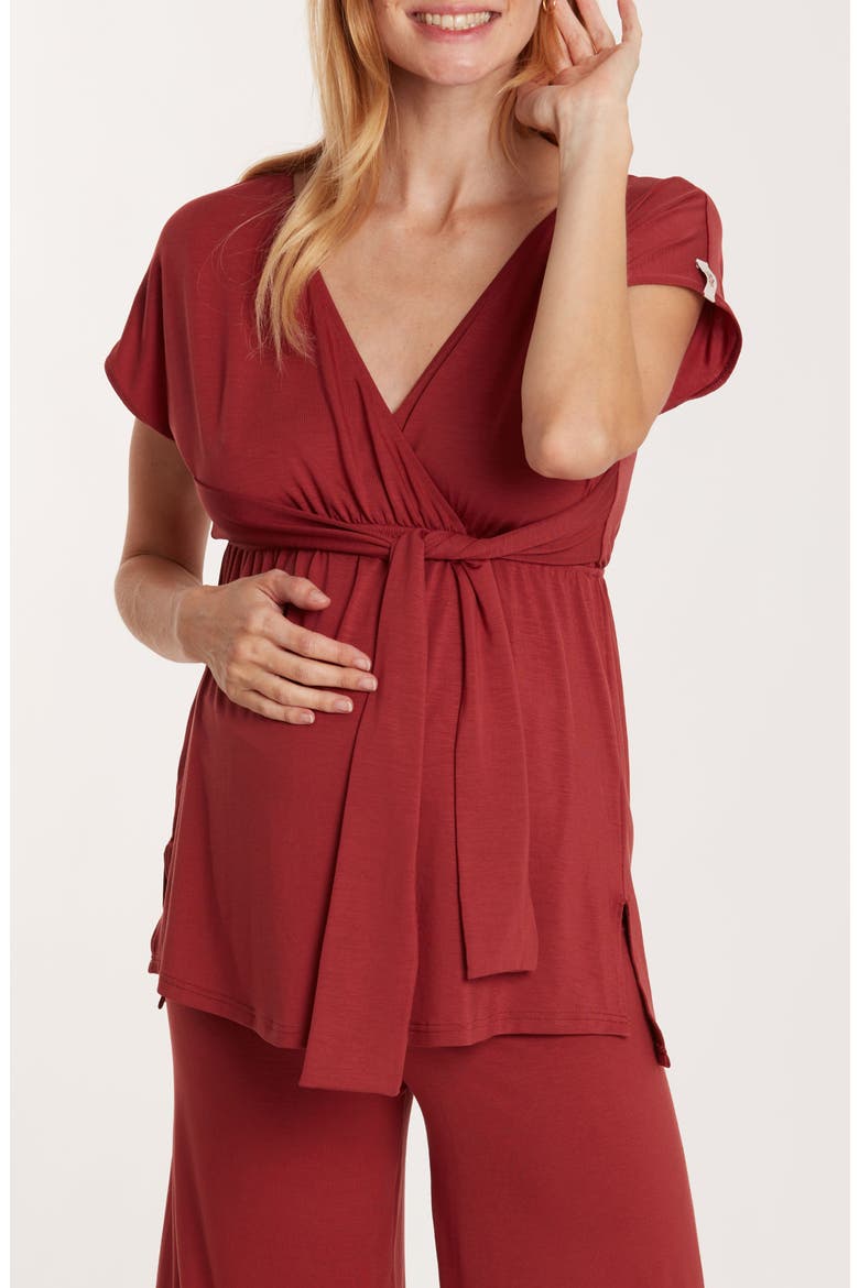 Origin pregnancy and nursing tunic, Main, color, TERRACOTA