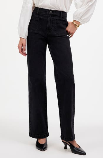 Madewell The Emmett Patch Pocket Wide Leg Jeans