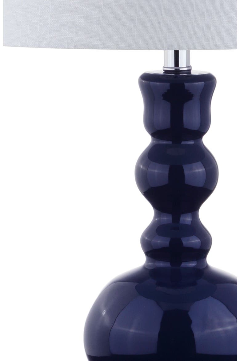 Genie 28.5" Glass LED Table Lamp, Alternate, color, Navy