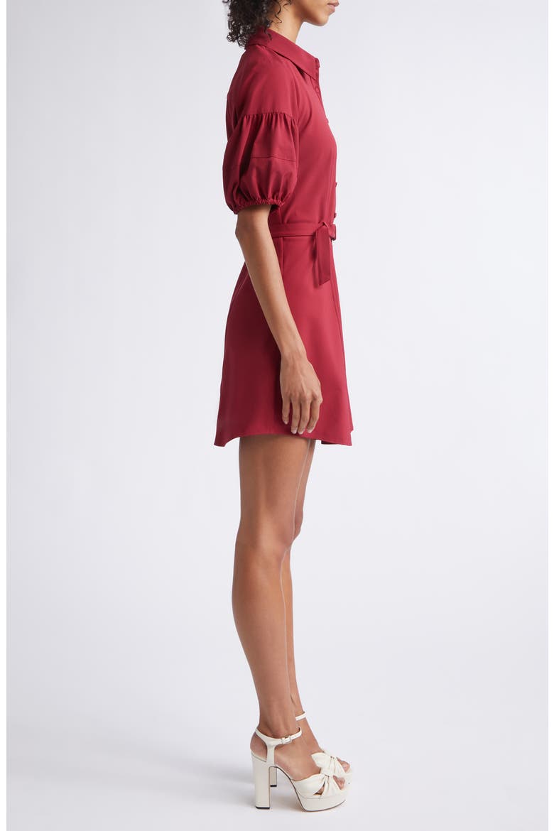 Norel Puff Sleeve Shirtdress, Alternate, color, BERRYWINE