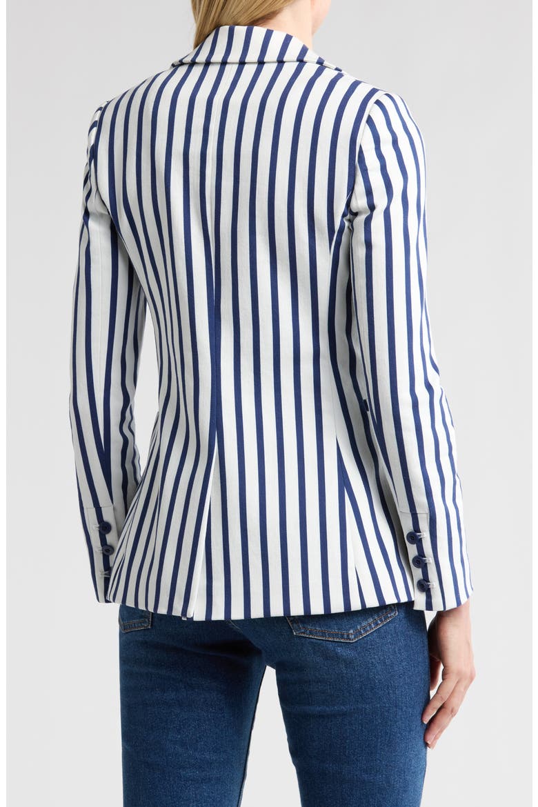 Breann Stripe Notch Lapel Blazer, Alternate, color, ADMIRAL STRIPE INDIGO