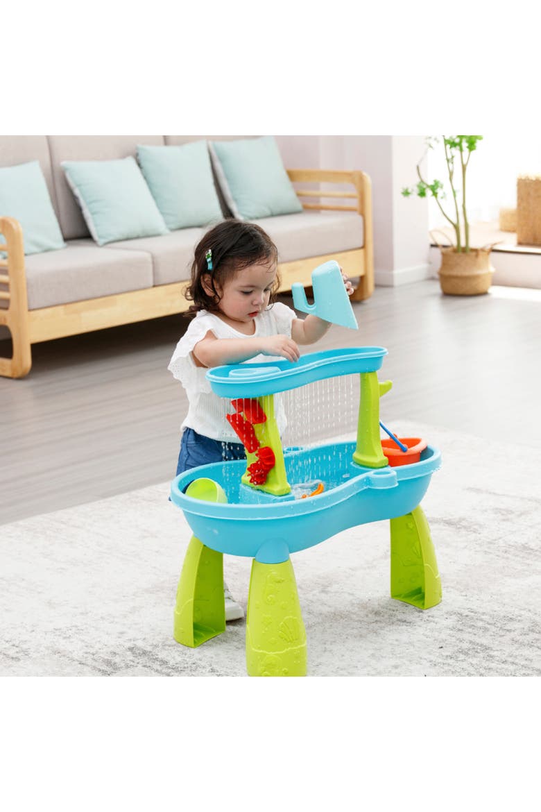 Toddler Sensory Sand and Water 2 Tier Table, Alternate, color, Multicolored