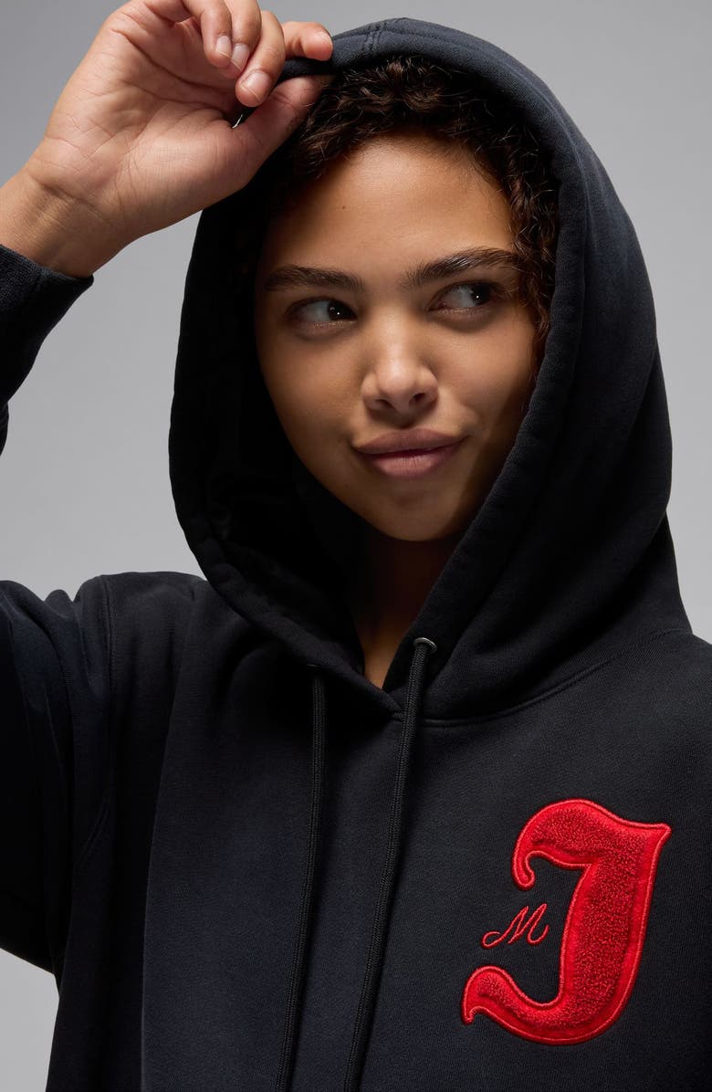 Jordan Flight Fleece Logo Appliqué Hoodie, Alternate, color, 