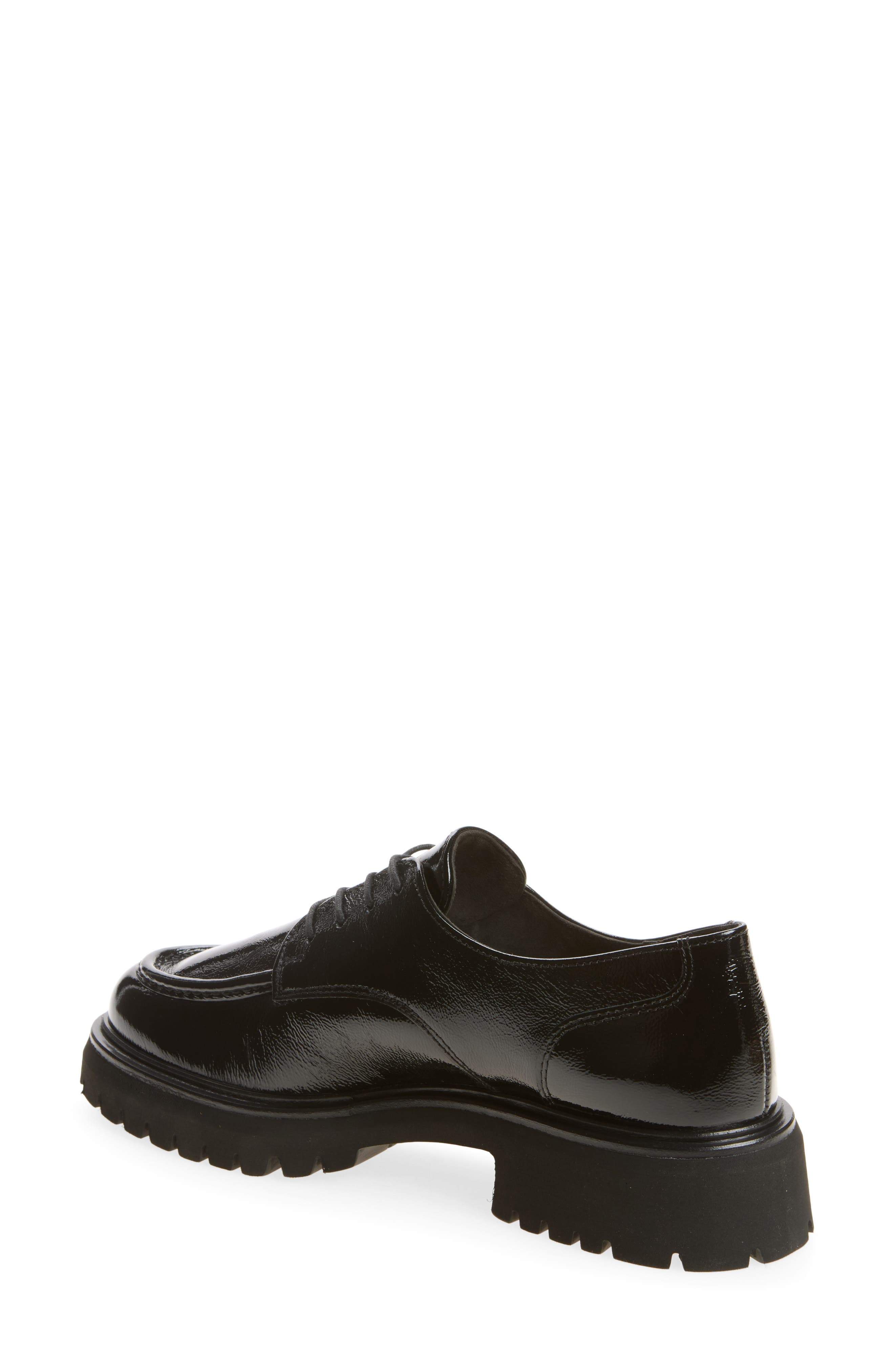 Felix Lug Leather Oxford, Alternate, color, BLACK CRINKLED PATENT