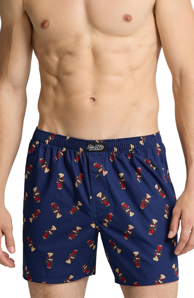 Polo Ralph Lauren Bear Cotton Boxers, Main, color, 