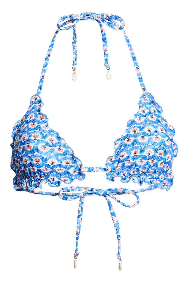 Merrow Ricky Slider Triangle Bikini Top, Alternate, color, BLUE MULTI
