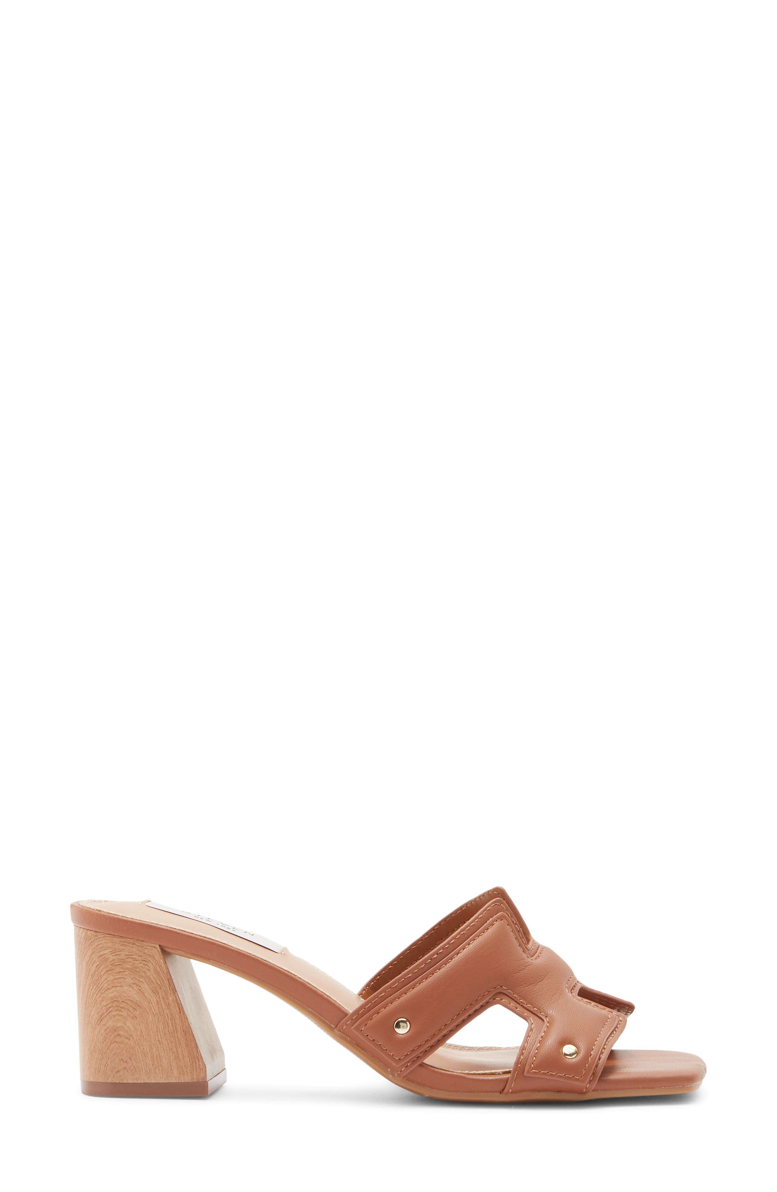 Avina Block Heel Slide Sandal, Alternate, color, COGNAC