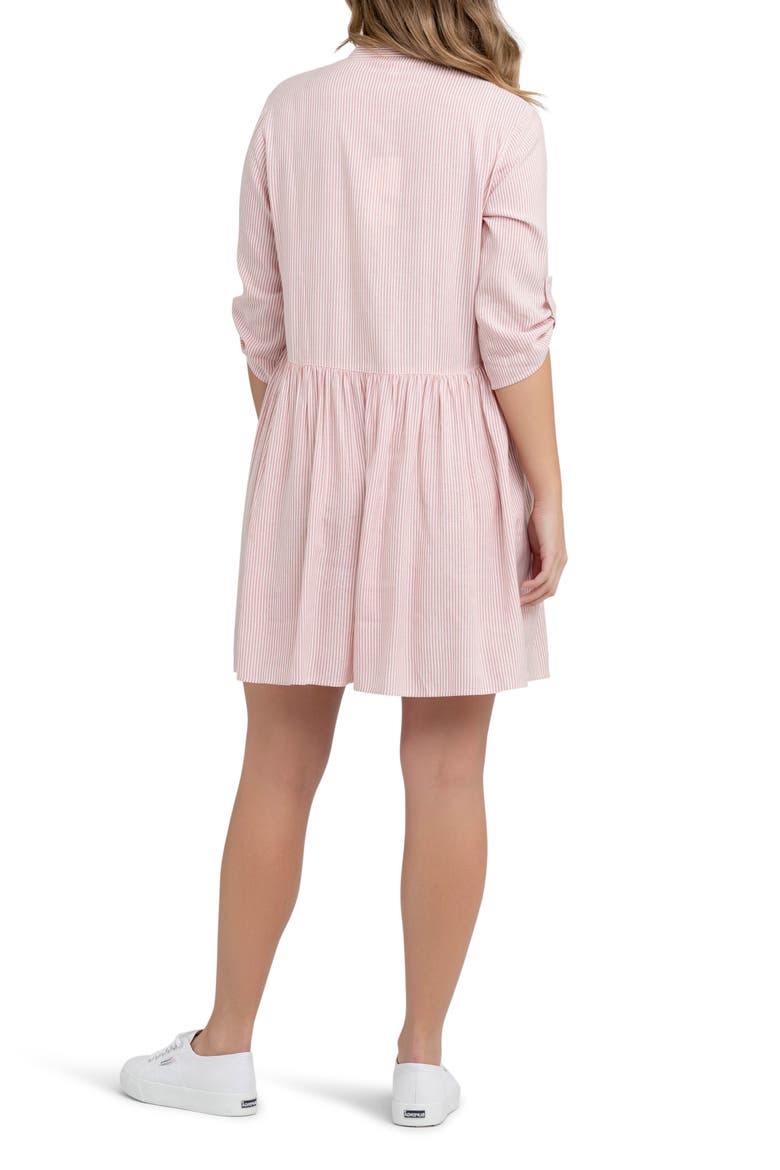 Sam Stripe Maternity/Nursing Dress, Alternate, color, TERRACOTTA / WHITE