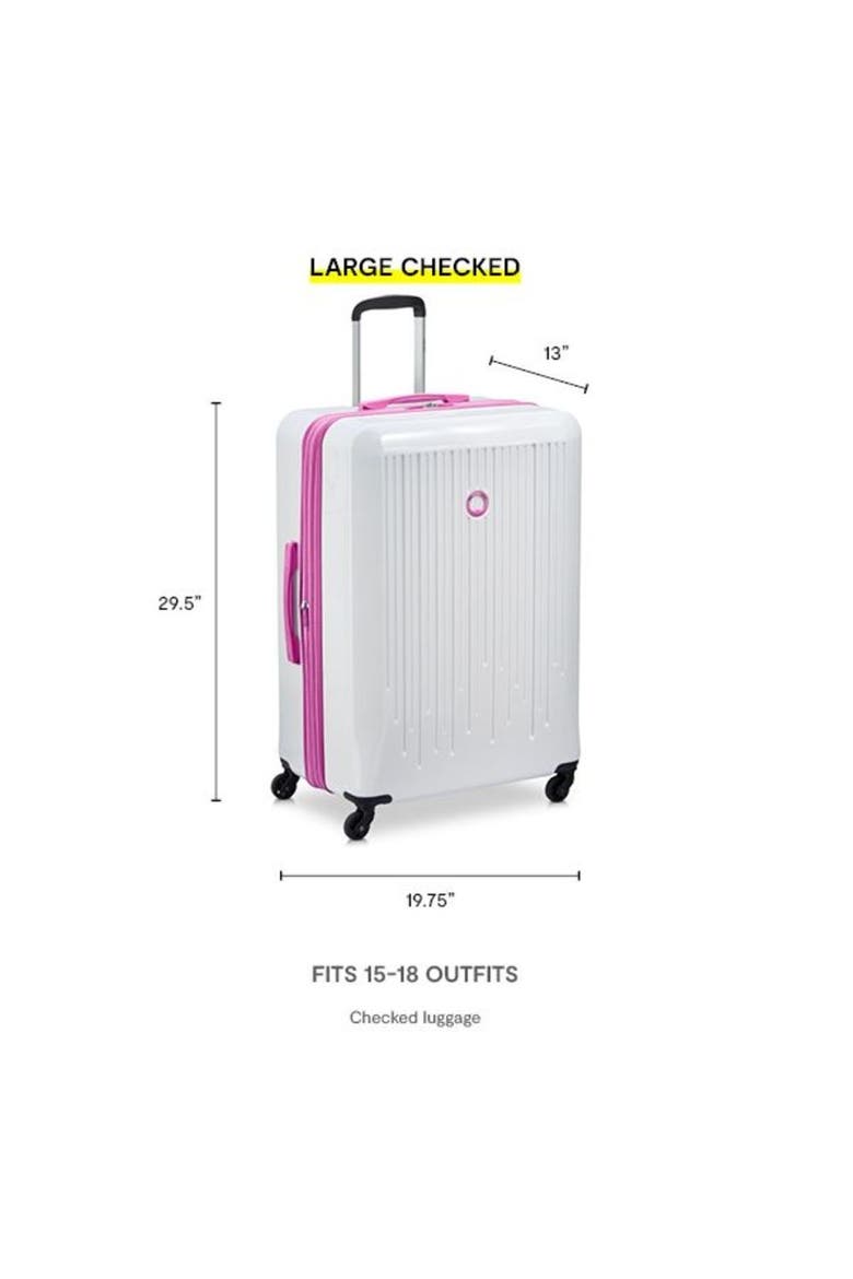 Christine Hardside Expandable (19"/25"/30") 3 Piece Spinner Luggage Set, Alternate, color, White/Mauve