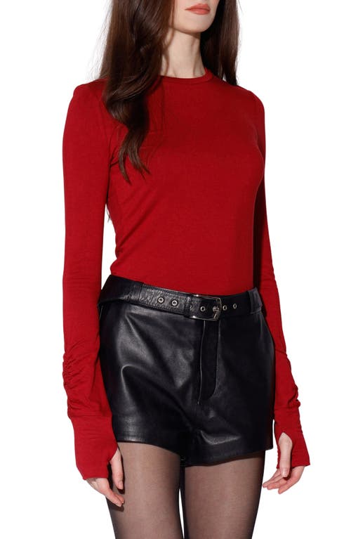 Walter Baker Caroline Long Sleeve Top In Red