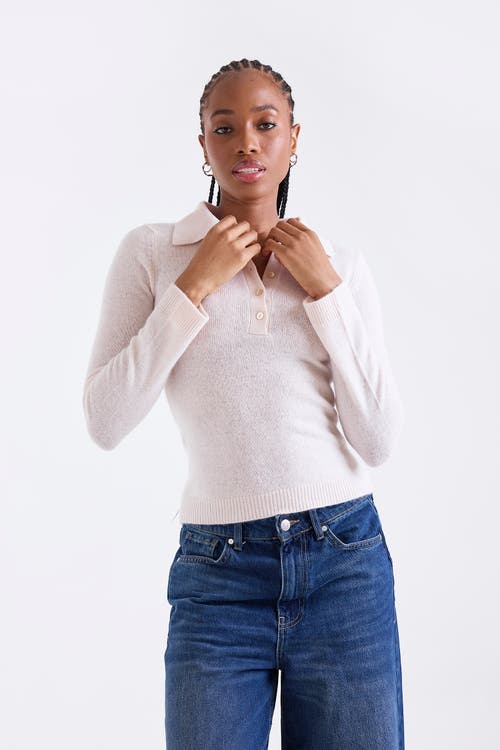 1982 Amaya Long Sleeve Button Polo Top
