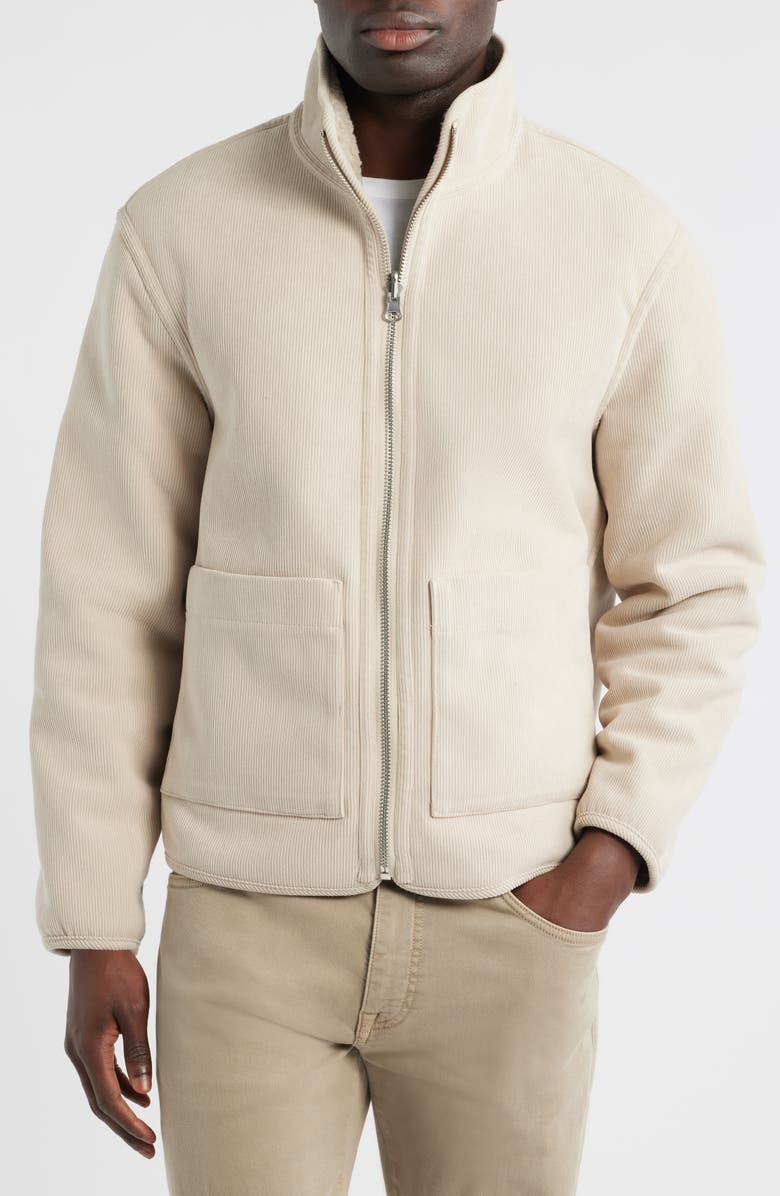 Wax London Killick Reversible Corduroy & Faux Shearling Jacket, Alternate, color, Natural