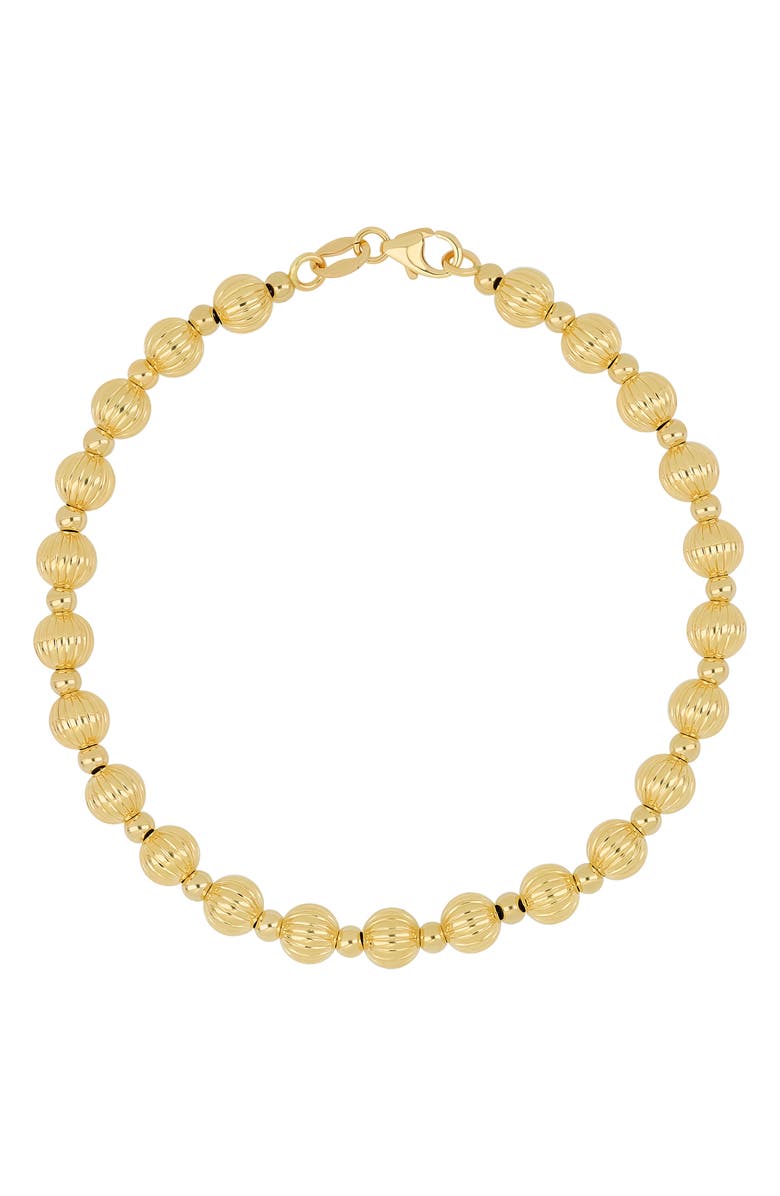 Bony Levy 14K Gold Textured Bead Bracelet, Main, color, 