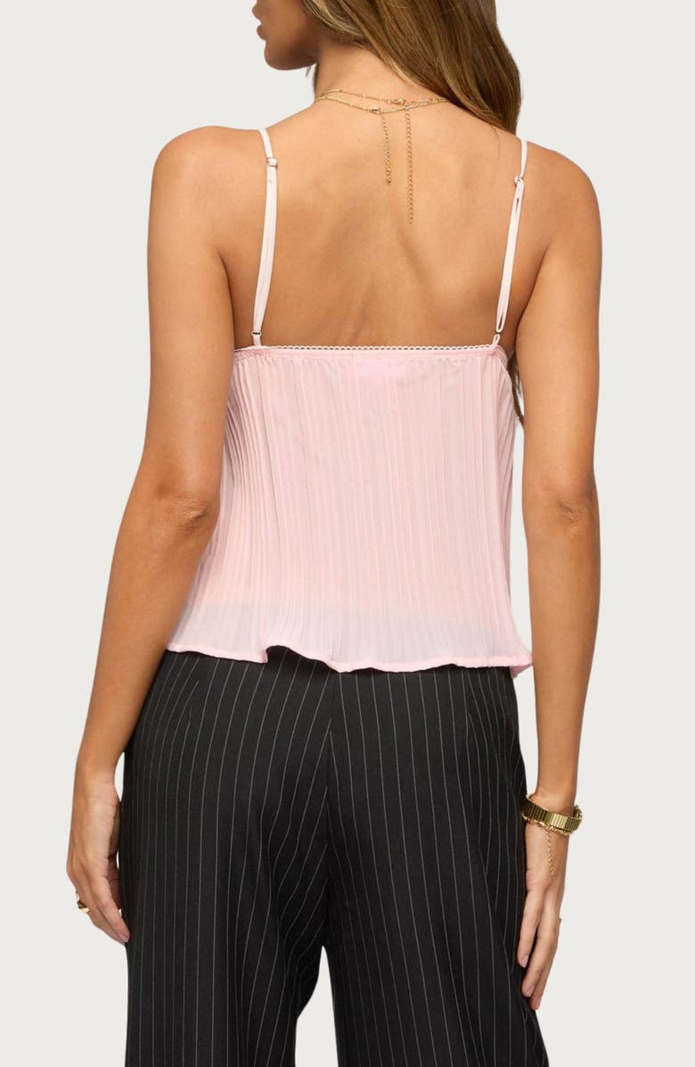 EDIKTED Rhian Lace Pleated Camisole, Alternate, color, Light-Pink