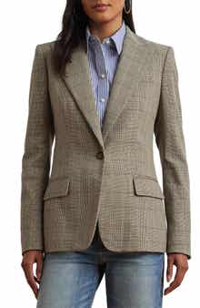 Lauren Ralph Lauren Glen Plaid Cotton Blend Twill Blazer