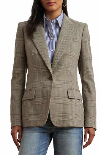 Lauren Ralph Lauren Glen Plaid Cotton Blend Twill Blazer