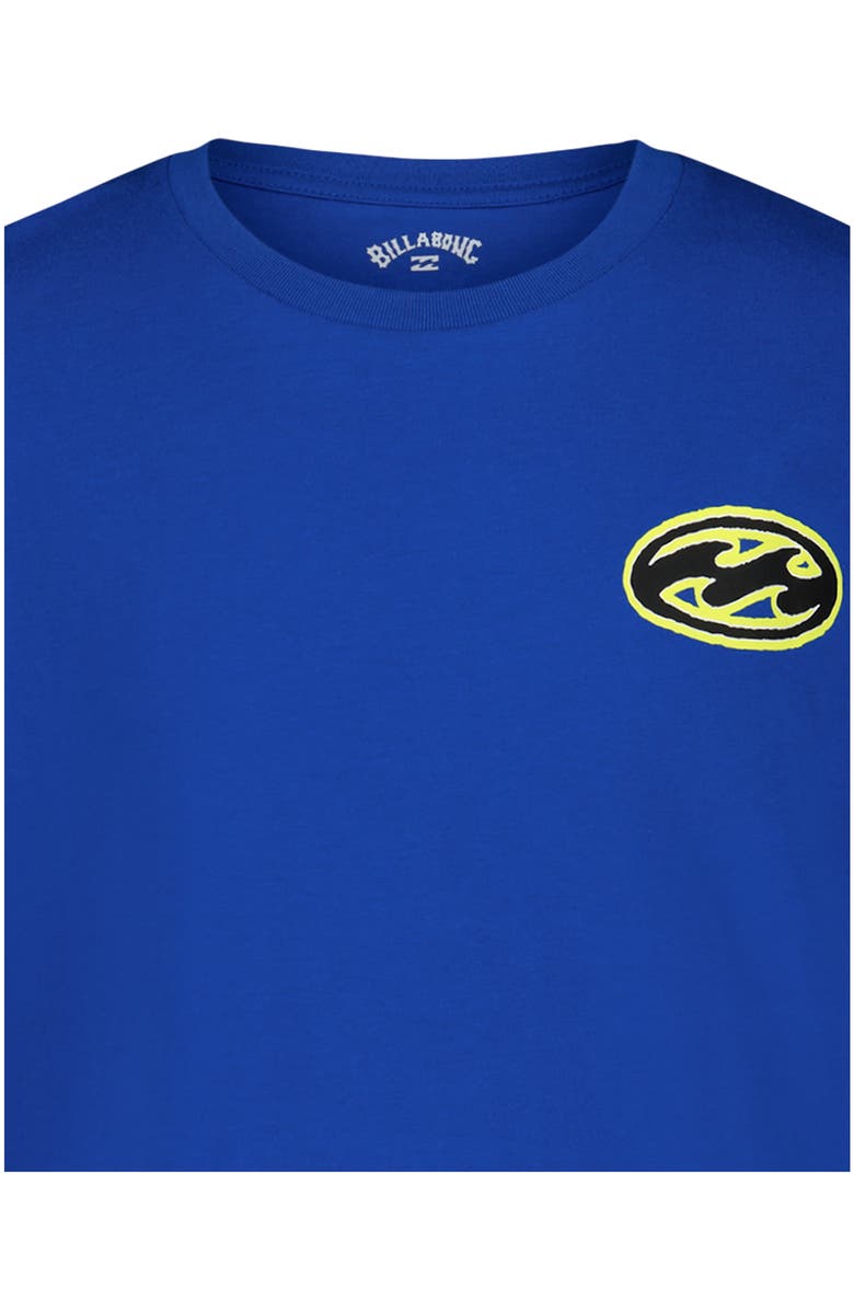 Billabong Kids' Bad Dog Pill Wave Logo Graphic T-Shirt, Alternate, color, Ocean Blue