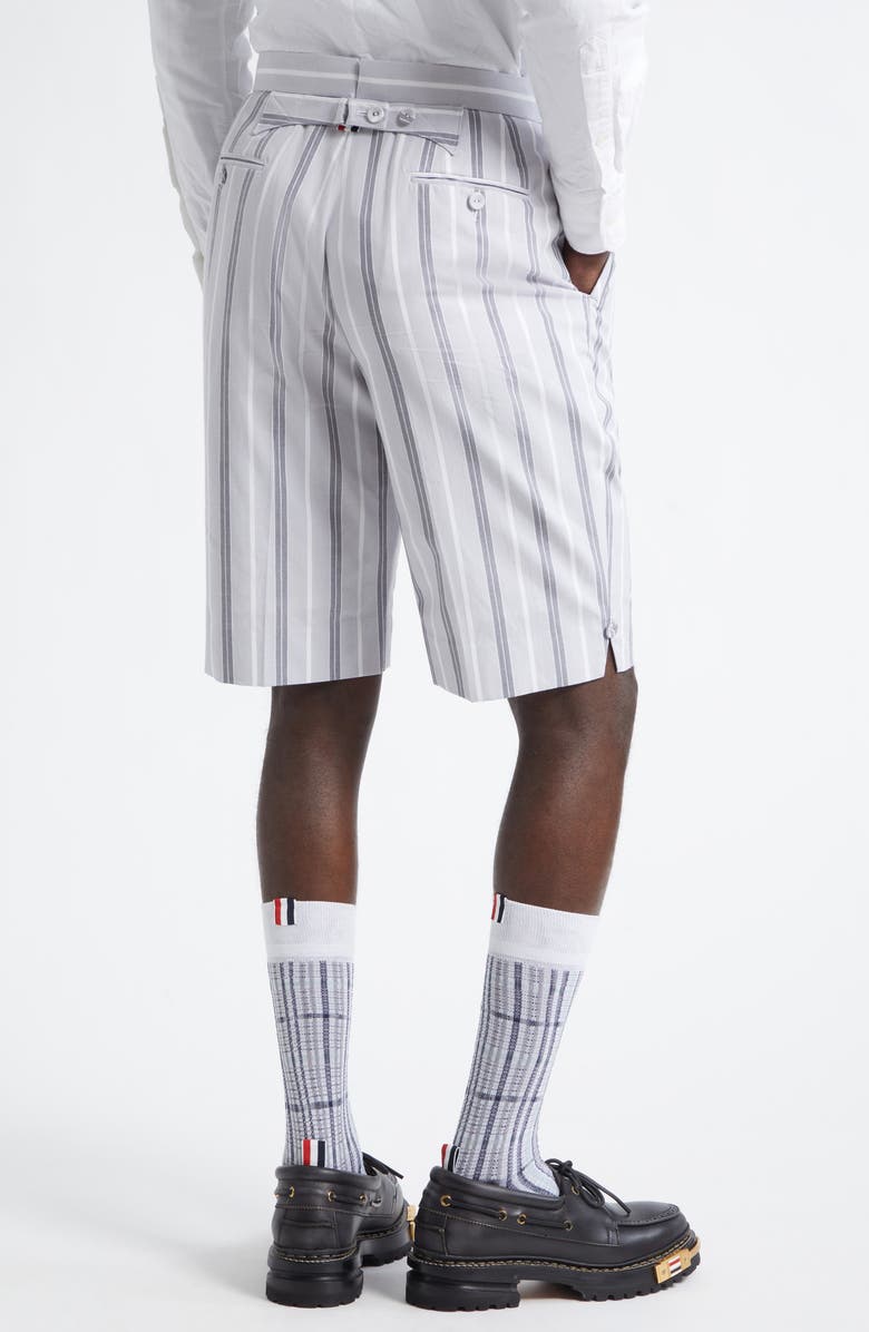 Thom Browne Fit 1 Stripe Backstrap Shorts, Alternate, color, Medium Grey