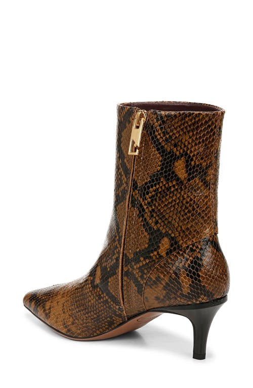 Franco Sarto Anna Womens Zipper Leather Booties In Brown