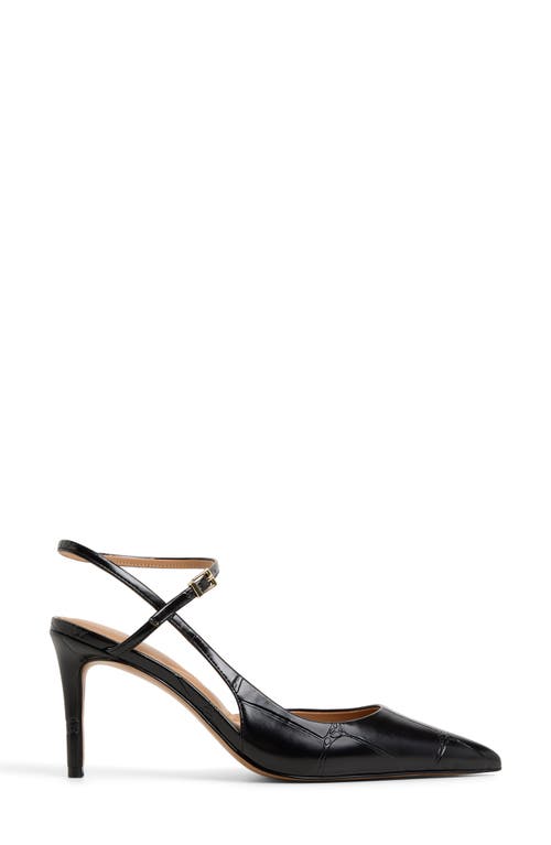 Aldo Kymmberly Ankle Strap Pointed Toe Pump In Black
