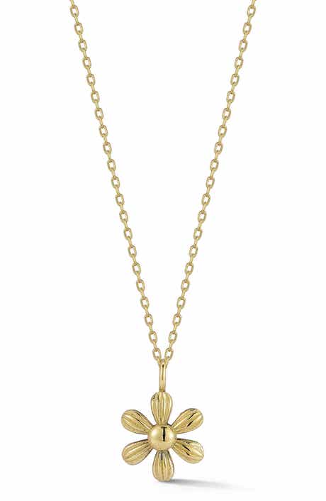 Ember Fine Jewelry 14K Gold Flower Pendant Necklace