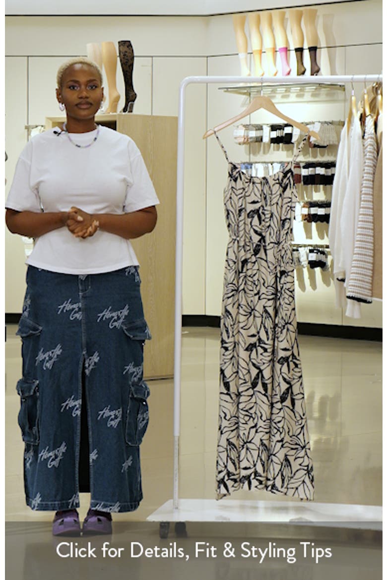 Floral Print Sleeveless Maxi Dress video