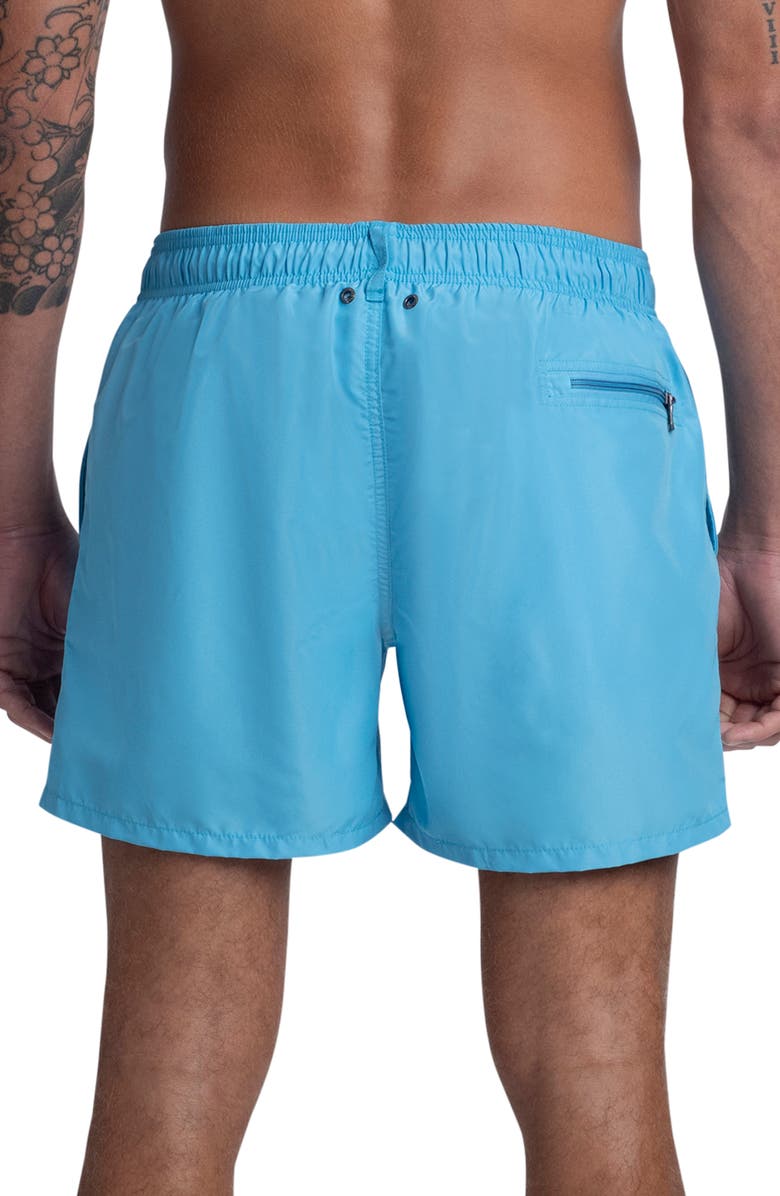 Bugatchi Solid Swim Trunks, Alternate, color,