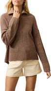 Faherty Miramar Linen & Organic Cotton Quarter Zip Sweater
