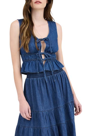 BLU PEPPER BLU PEPPER DENIM TANK TOP
