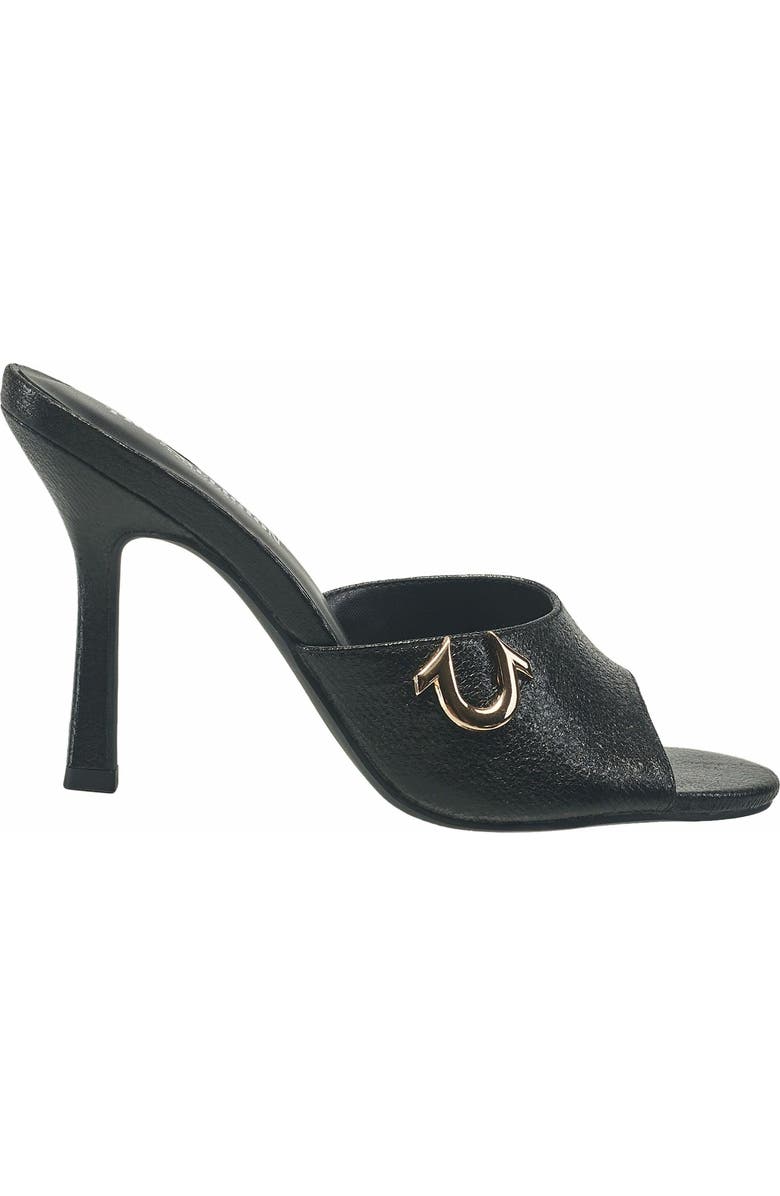 True Religion Sophia Open Toe Heel, Alternate, color, Black