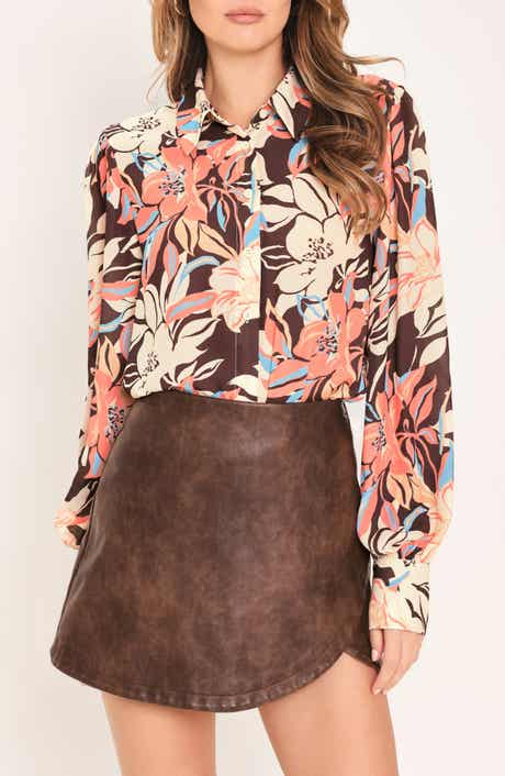Floral Button Front Shirt