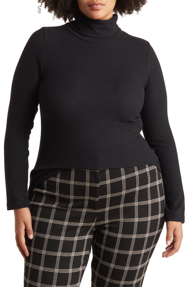 Renee C Long Sleeve Turtleneck Top, Main, color, Black