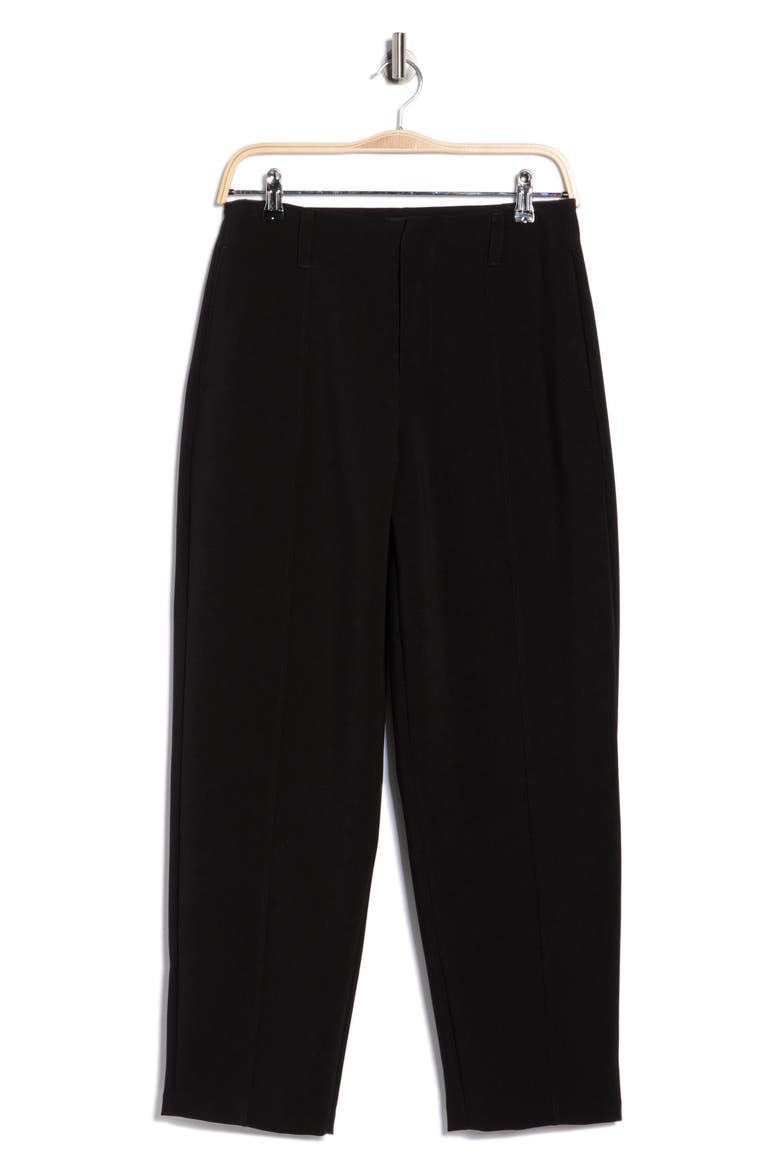 Polished Barrel Leg Pants, Alternate, color, BLACK