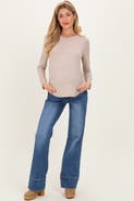 PinkBlush Trouser Hem Wide Flare Maternity Jeans