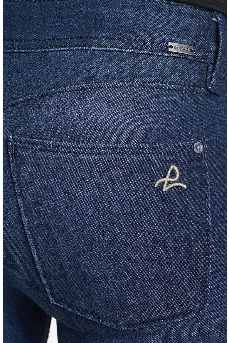 'Hazel' Seamed Moto Skinny Jeans, Alternate, color, DUCATI