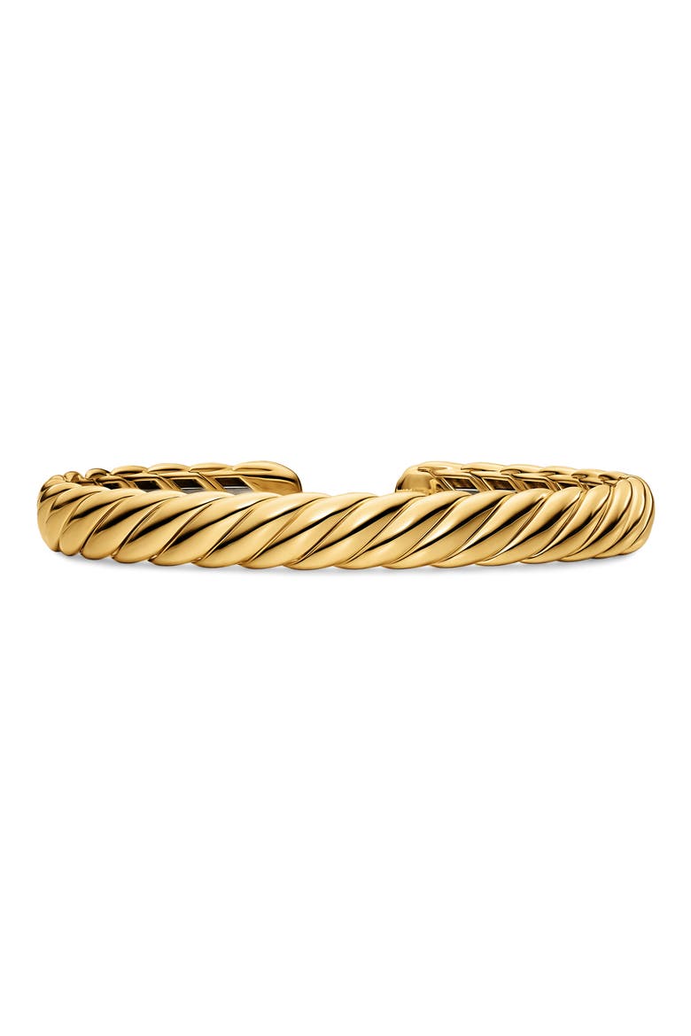 Sculpted Cable Flex Bracelet, 7.5mm, Main, color, GOLD